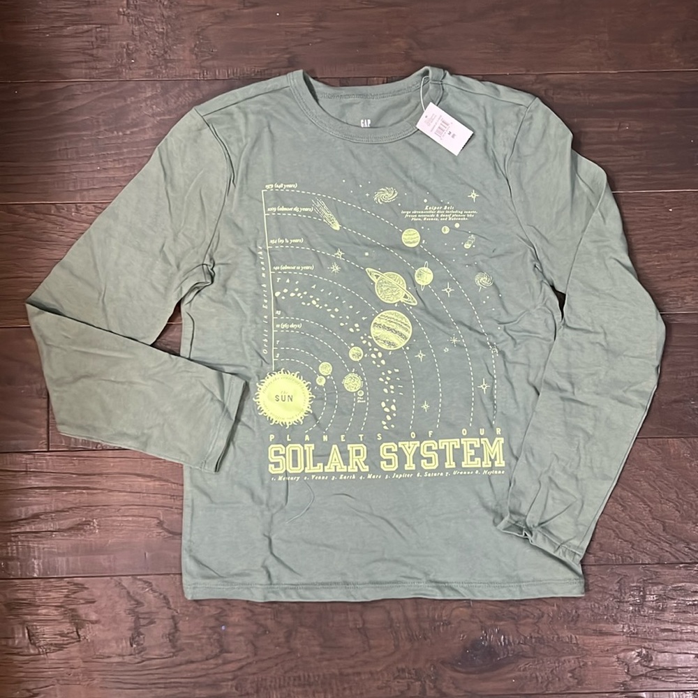 Gap Kids, Graphic Long Sleeve Shirt, Size M